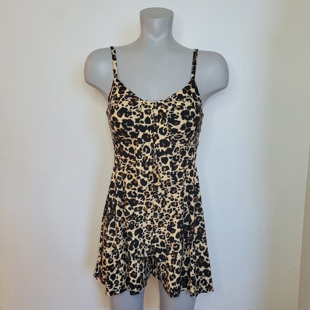 Leopard Print Women's Sleep Romper